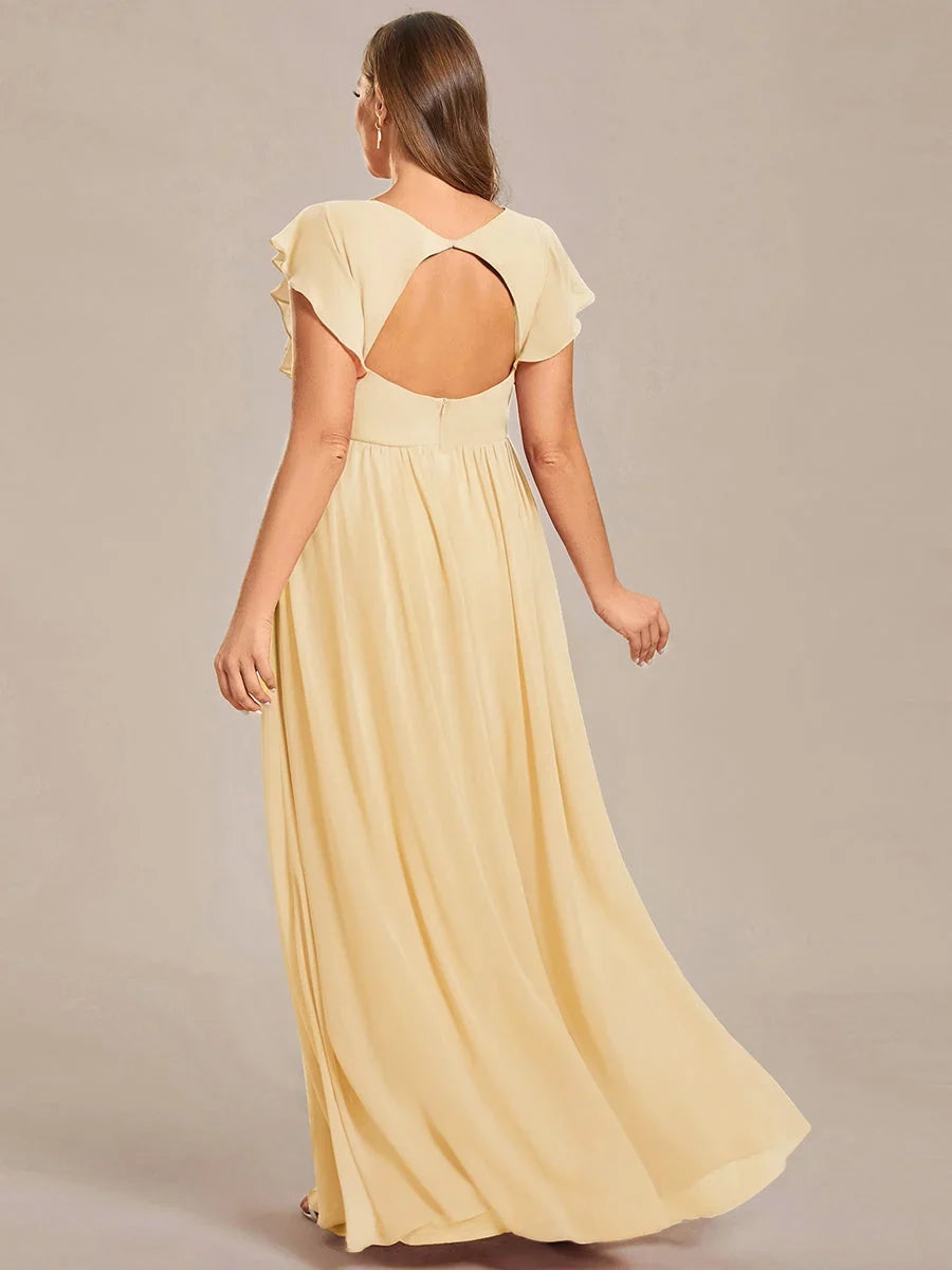 Robe Longue en Mousseline Dos Nu