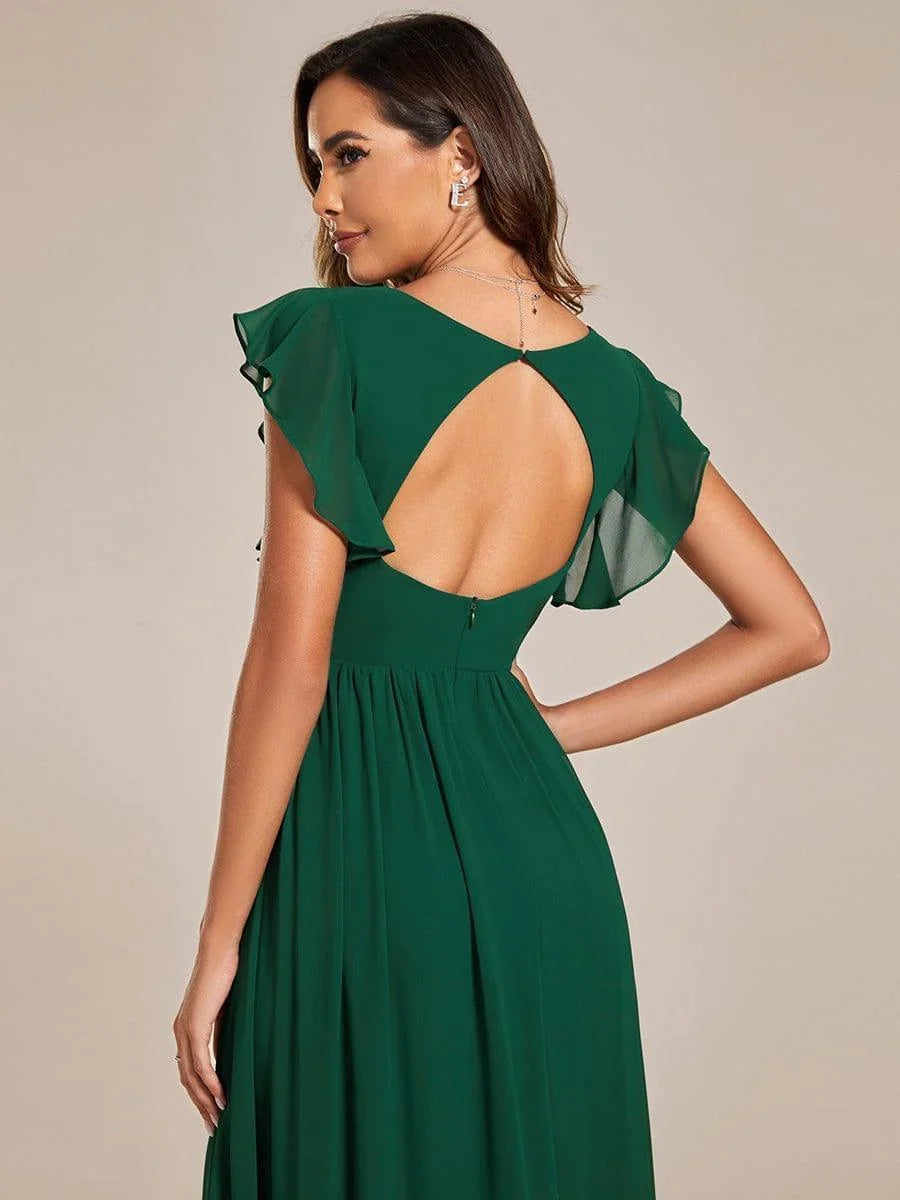 Robe Longue en Mousseline Dos Nu