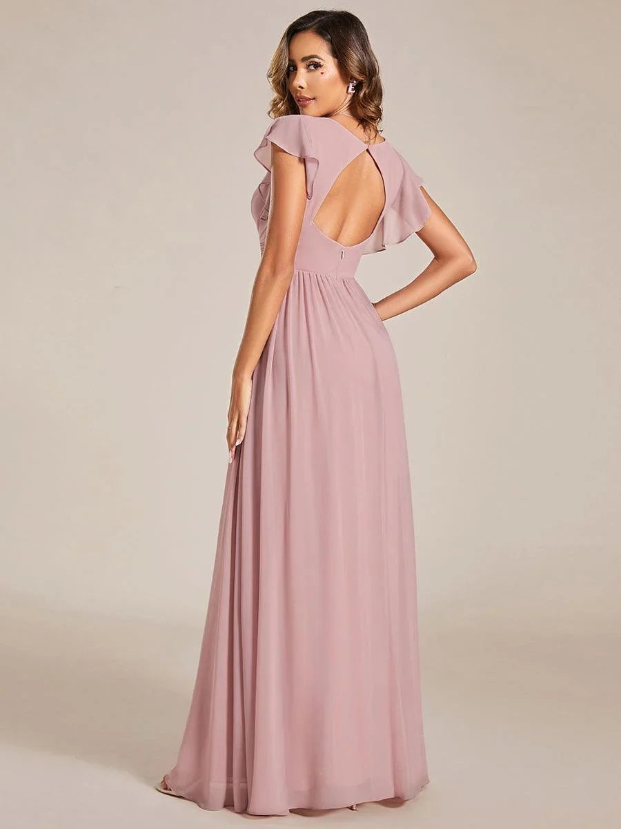 Robe Longue en Mousseline Dos Nu