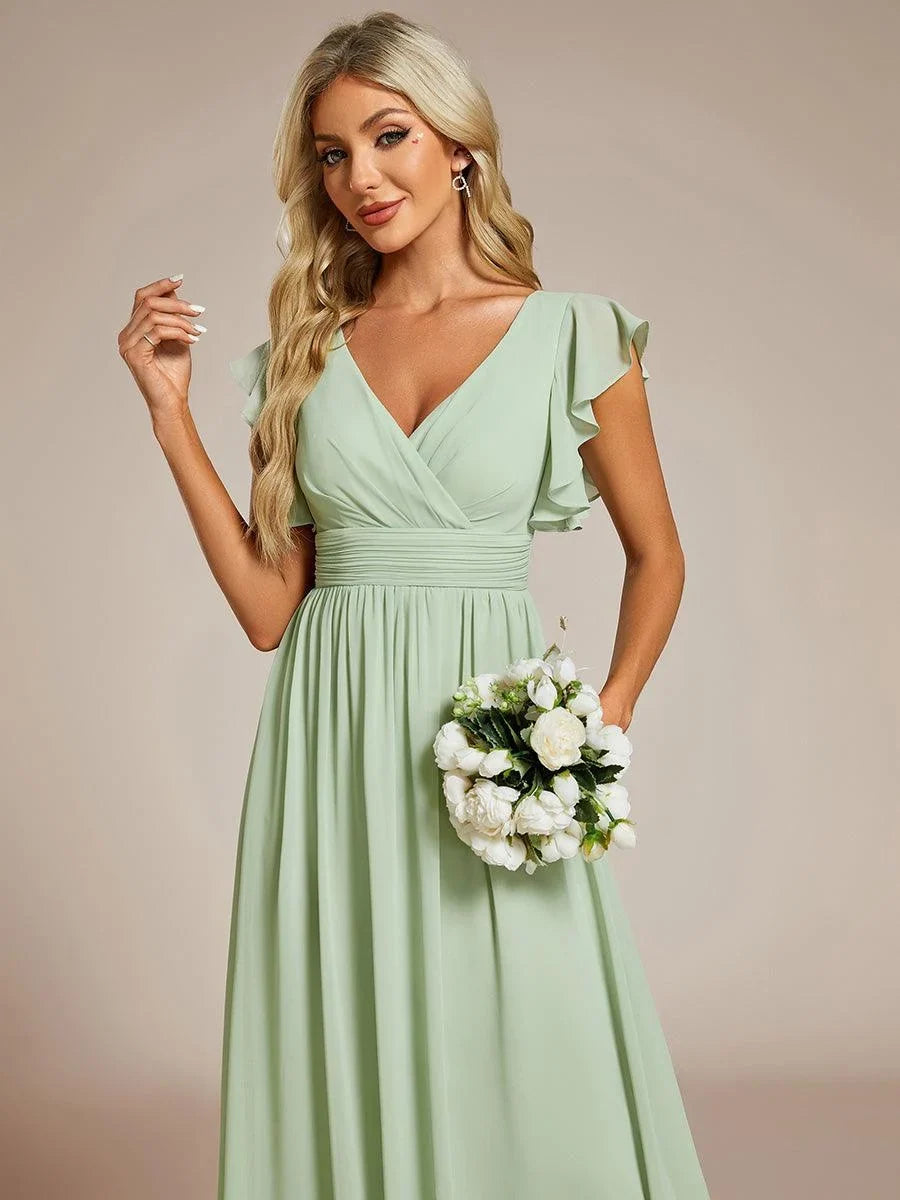 Robe Longue en Mousseline Dos Nu