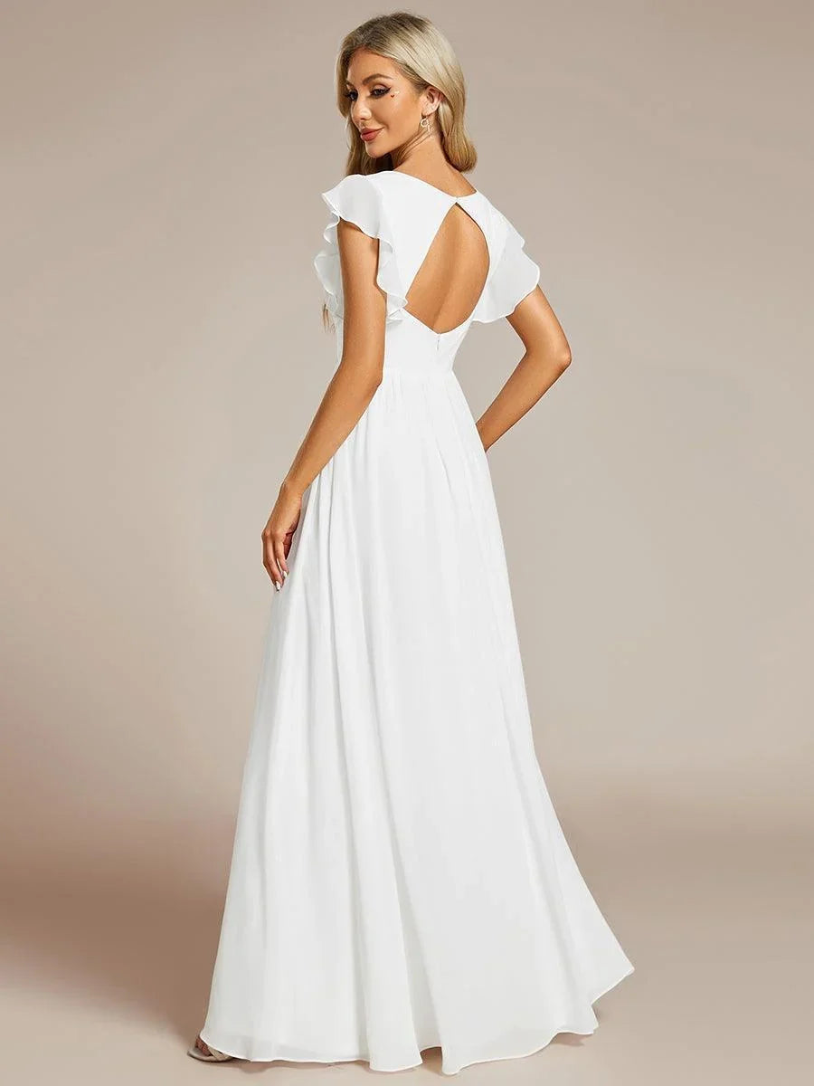 Robe Longue en Mousseline Dos Nu