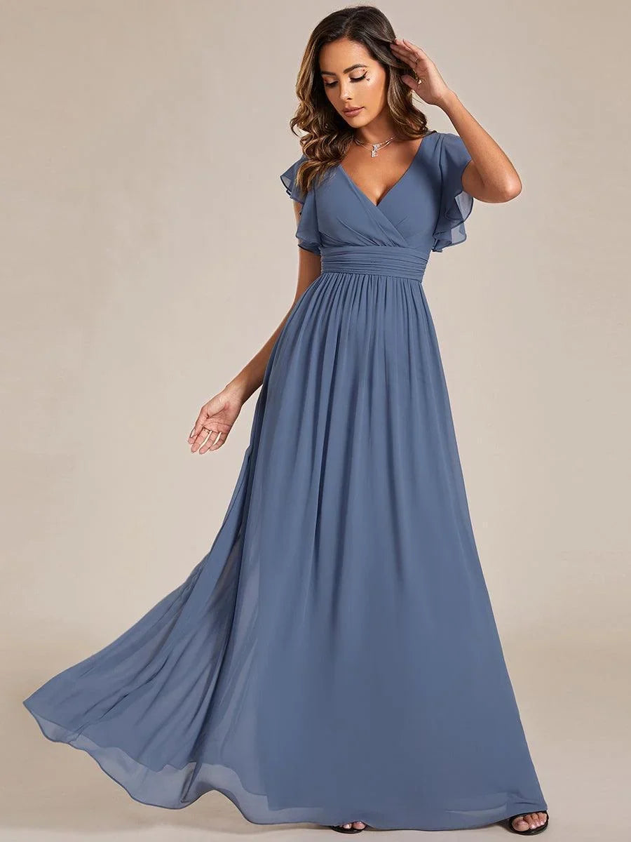 Robe Longue en Mousseline Dos Nu