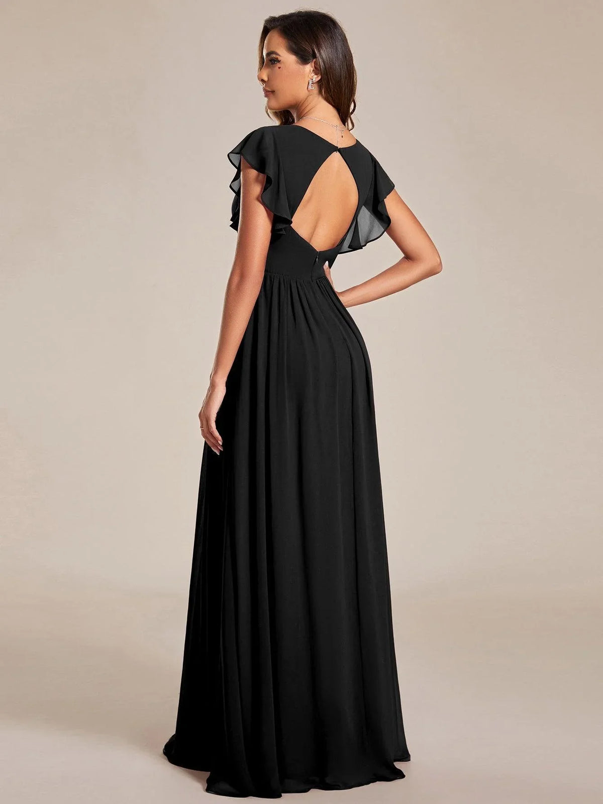 Robe Longue en Mousseline Dos Nu