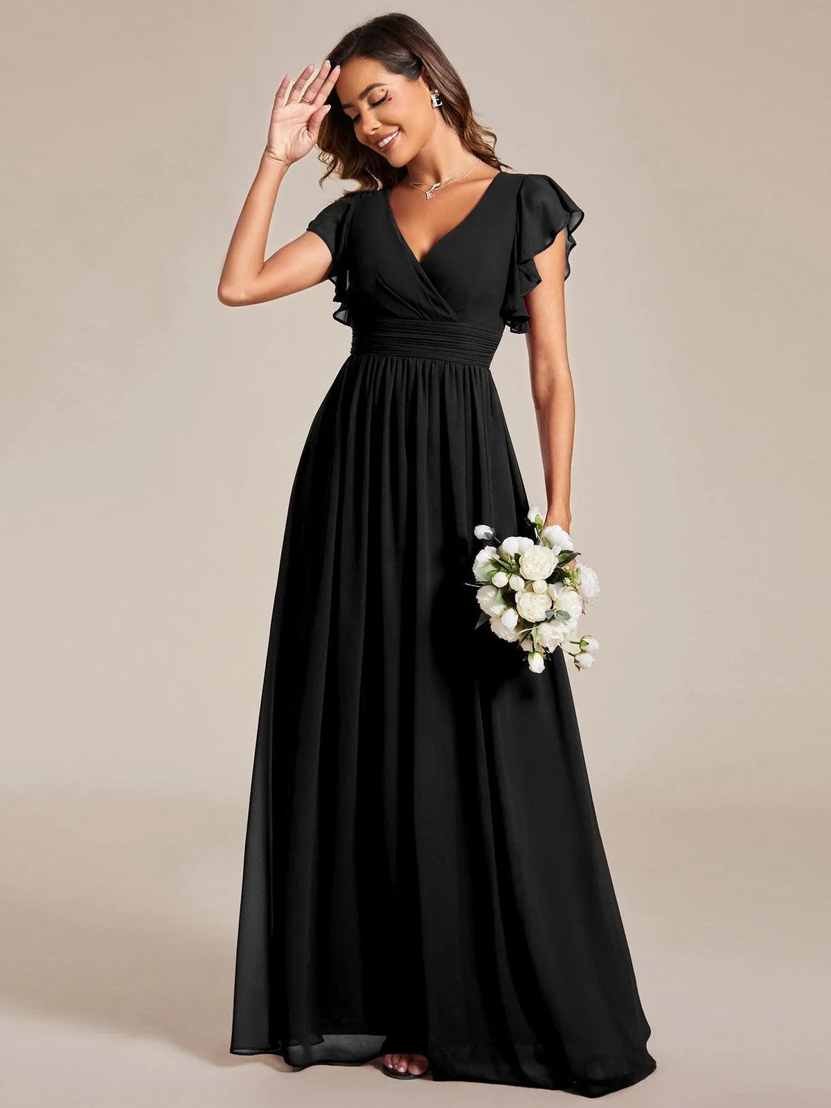 Robe Longue en Mousseline Dos Nu