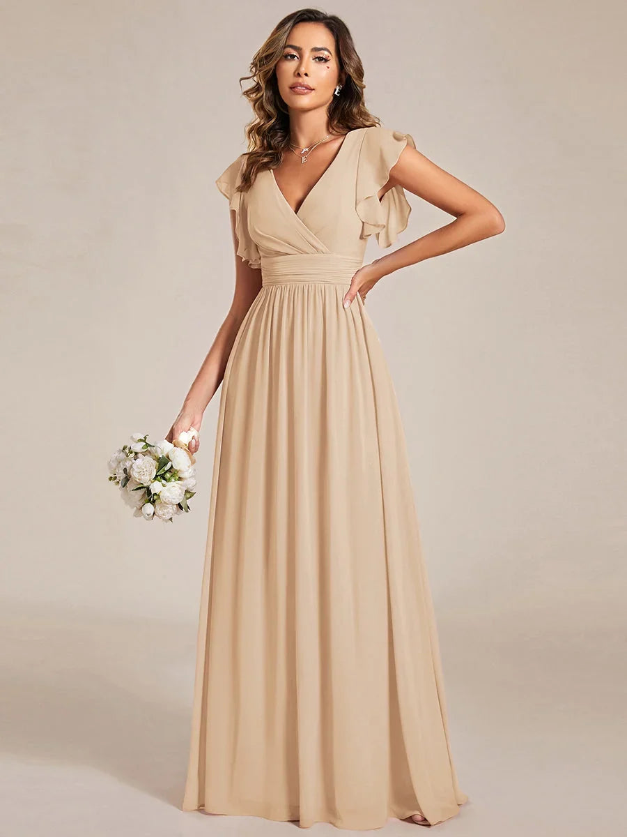 Robe Longue en Mousseline Dos Nu