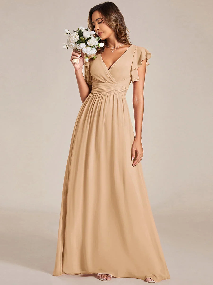 Robe Longue en Mousseline Dos Nu