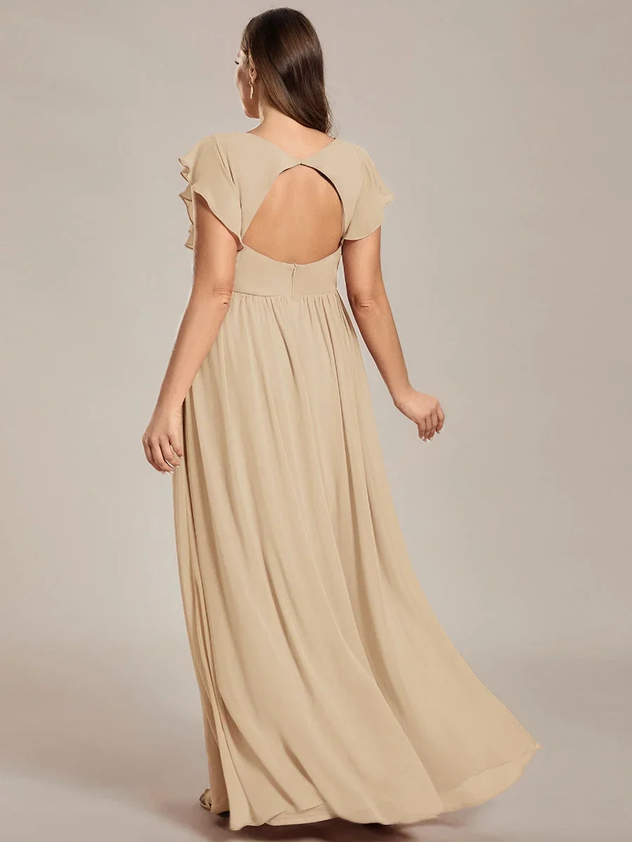 Robe Longue en Mousseline Dos Nu