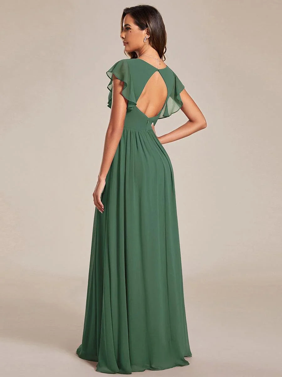 Robe Longue en Mousseline Dos Nu